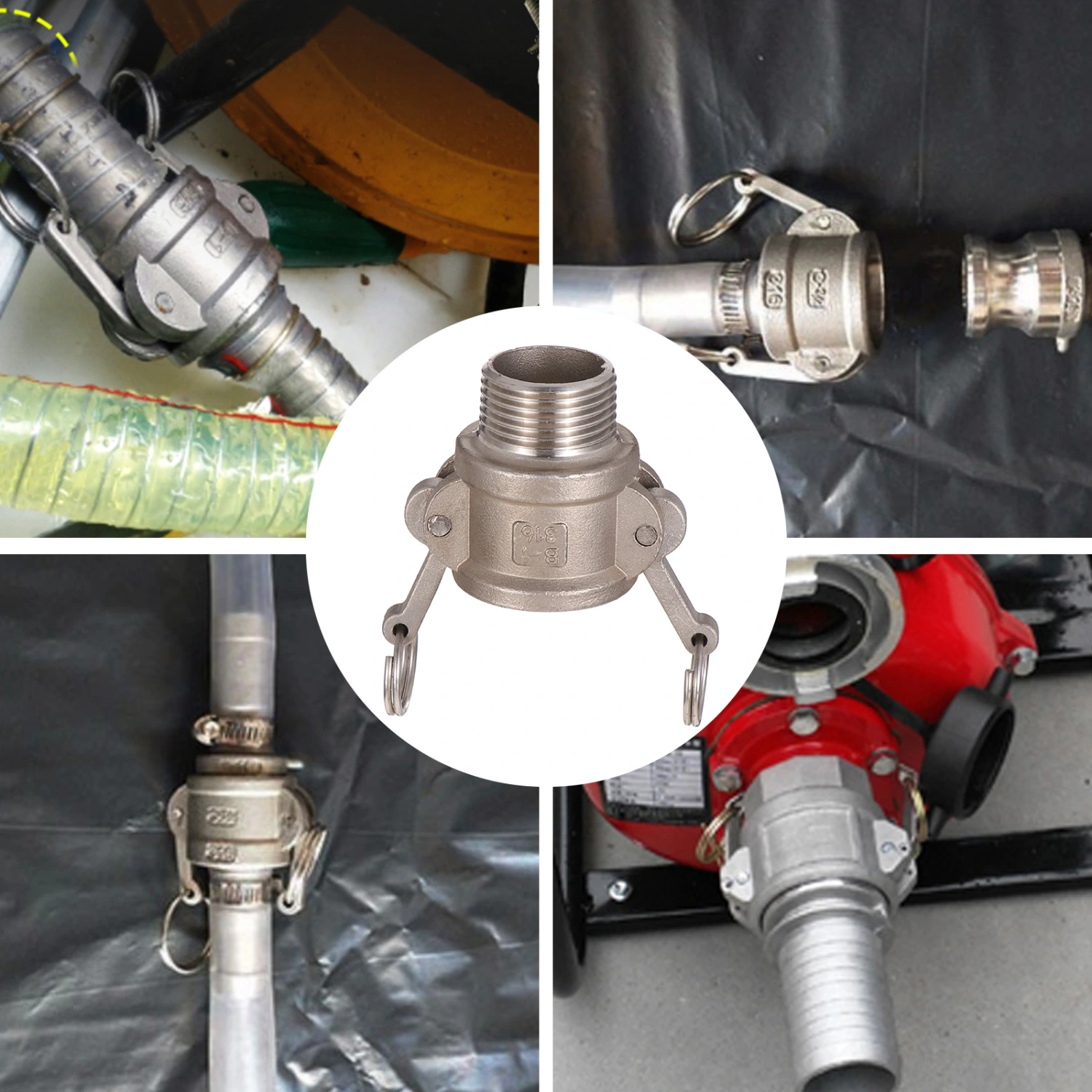 1pc Stainless Steel Quick Connector Cam and Groove Fitting Connector Accessory