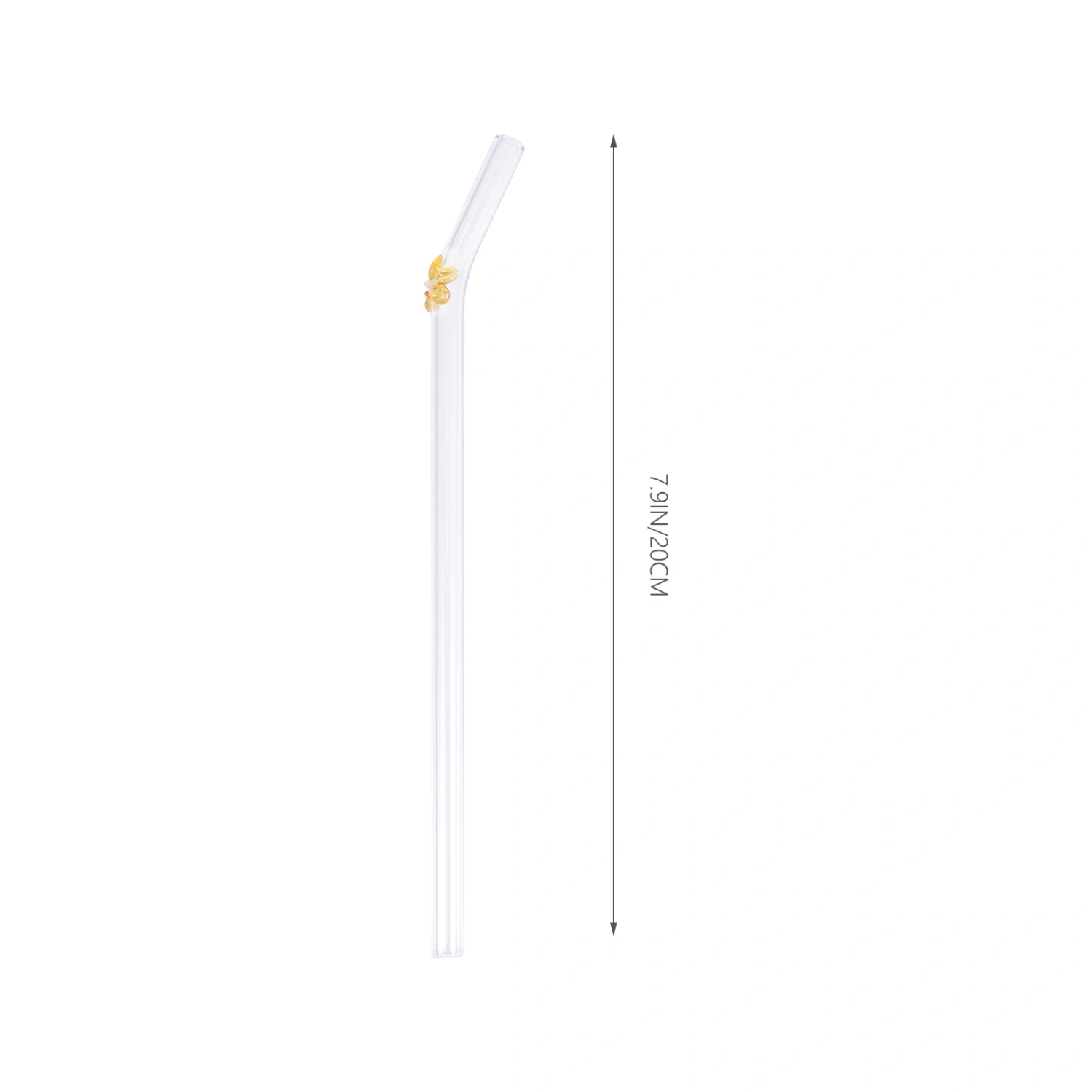 1 Set Clear Glass Straws Beverage Sucker Decorative Glass Straws Beverage Straws Party Favors