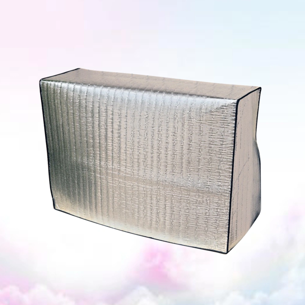 Metal Aluminum Film Cover Air Conditioner Cover Outdoor Air Conditioning Sun Shade Protection Silver 96x70x40cm