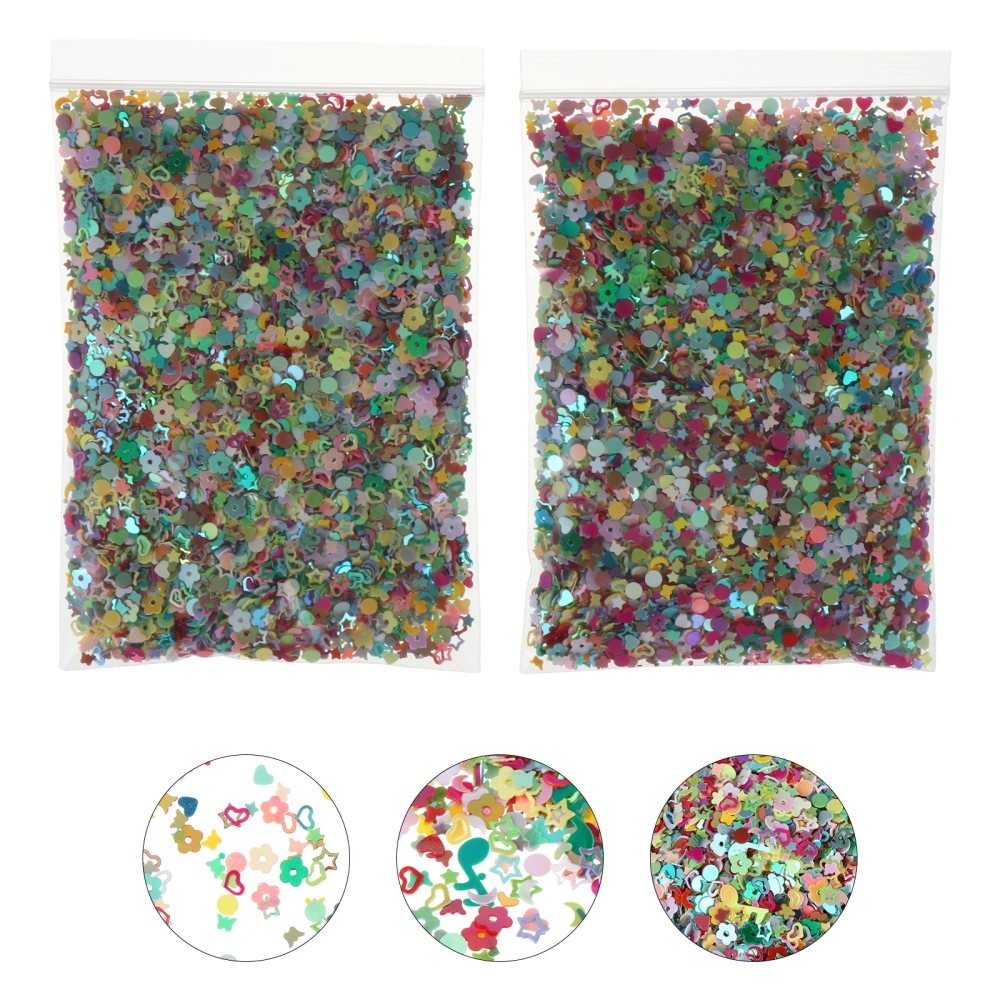 2 Packs Nail Glitter Nail Art Confetti DIY Crafts Sequins Manicure Accessories