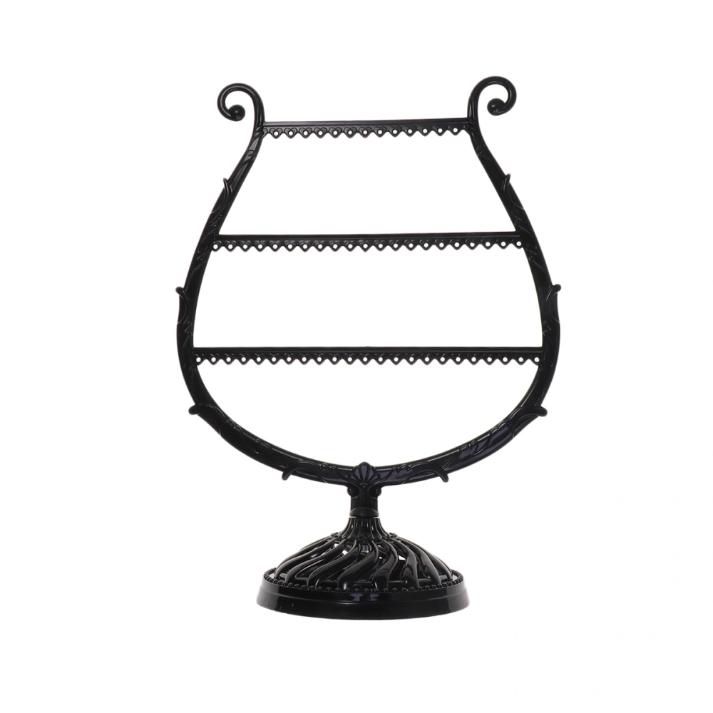 Simple Delicate Vintage Harp Design Ornament Rack for Fashionable Girl Size S（Black）