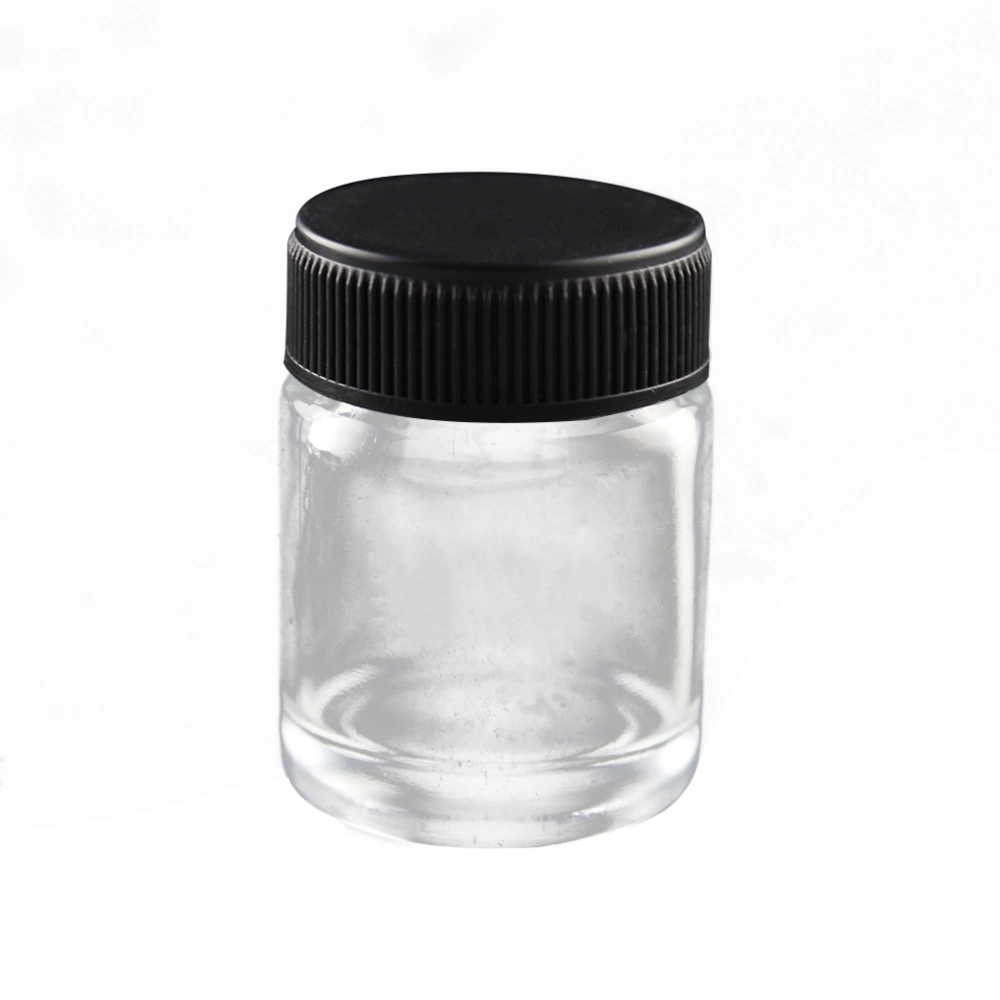 22cc Airbrush Glass Bottles Clear Spare Bottle Airbrush Bottle Jars with Plastic Lid