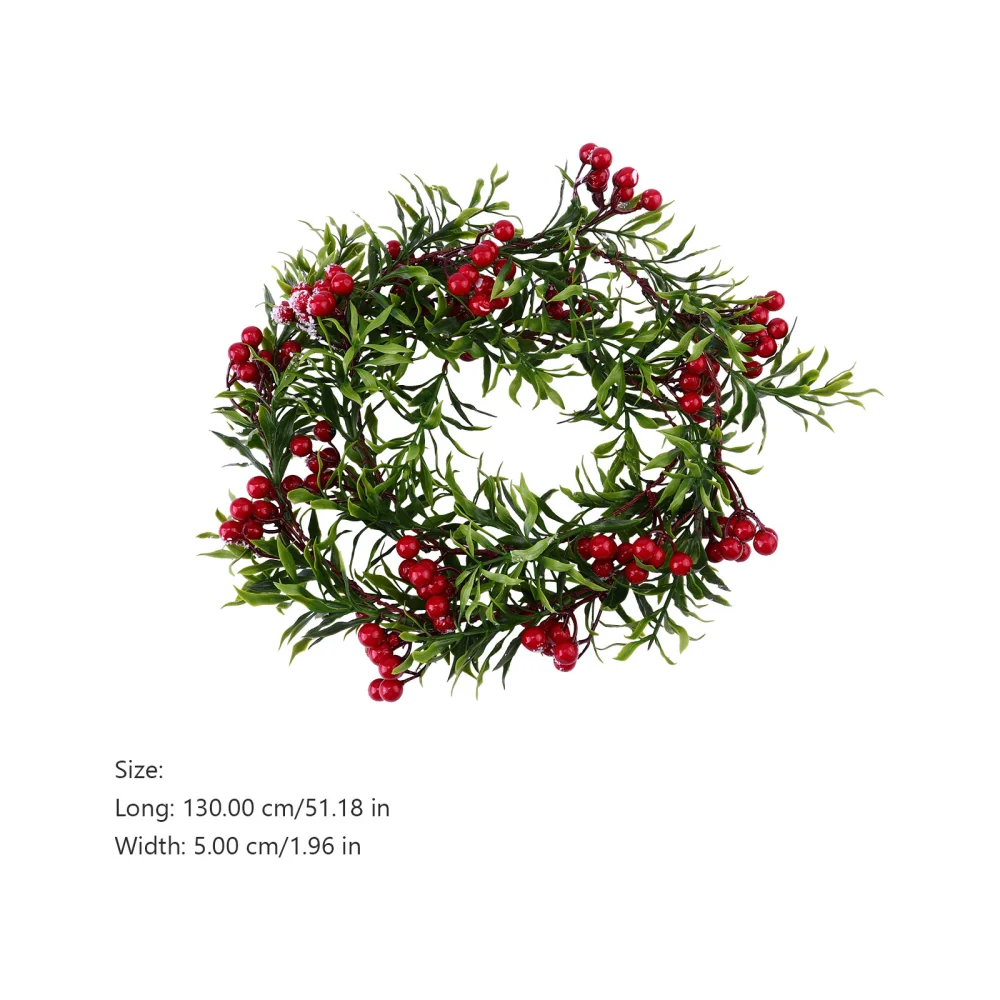 Artificial Christmas Rattan Red Berry Hanging Pendant Xmas Party Decoration