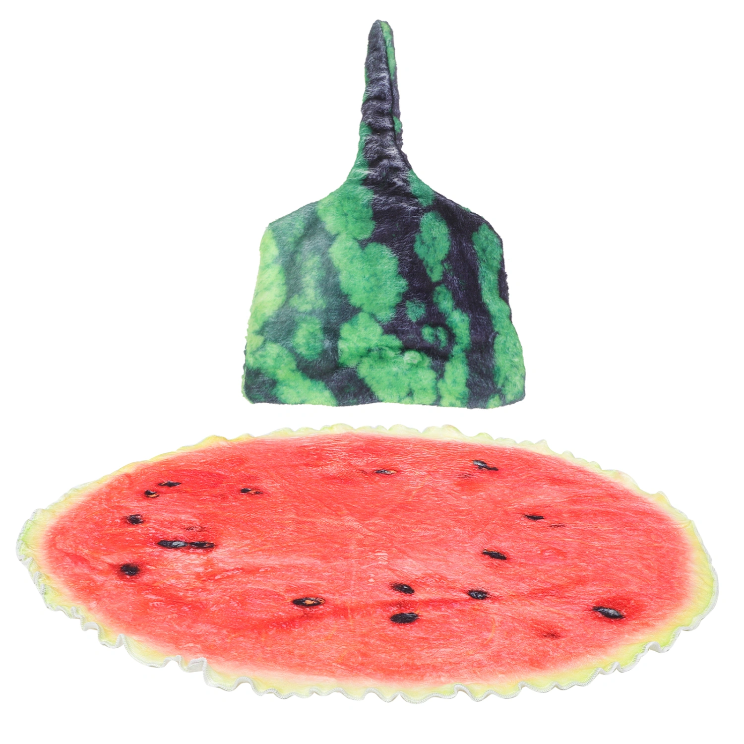 1 Set Of Watermelon Baby Blanket Baby Flannel Blanket With Cap Toddler Blanket
