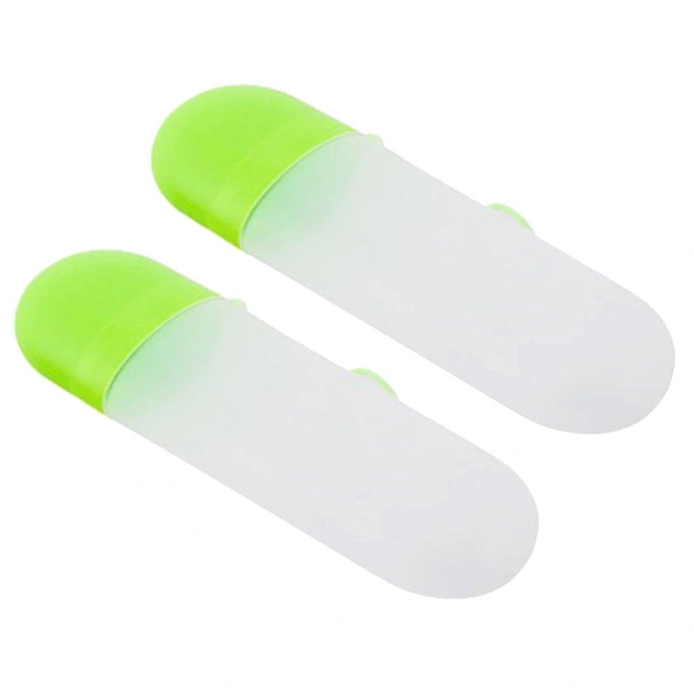 Portable Toothbrush and Toothpaste Storage Travel Wash Case PP Holder Box for Traveling Camping (Green + Transparent)