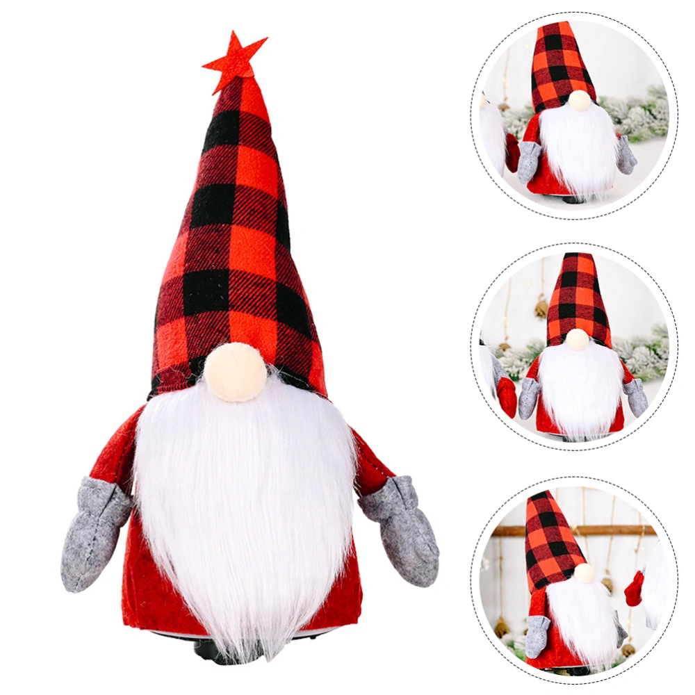 1Pc Gnome Doll Adornment Luminous Faceless Doll Christmas Desktop Decoration