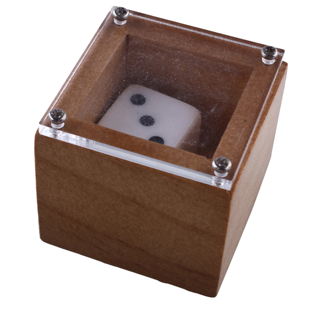 Prop Dice Simple Funny Beginner Joyful Small Durable Box Dice for Party Gathering Club (Khaki)