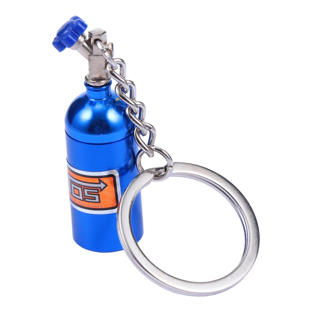 2Pcs Creative Car modified Nitrogen Bottle Model Key Chain with LED lights