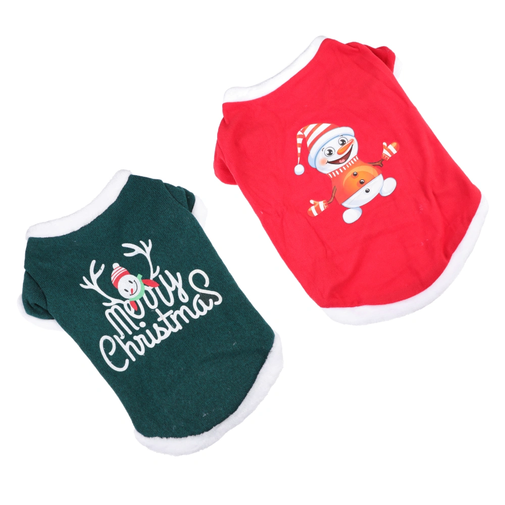 2Pcs Pet Sweater Christmas Puppy Hoodie Adorable Pet Clothing Dog Costume