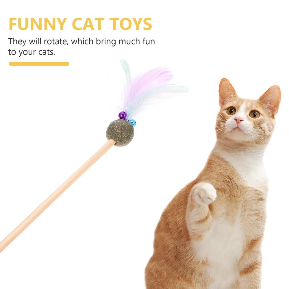 1PC Cat Teaser Toy Cat Tassel Teasing Toys Cat Bite Resistant Sticks Plaything