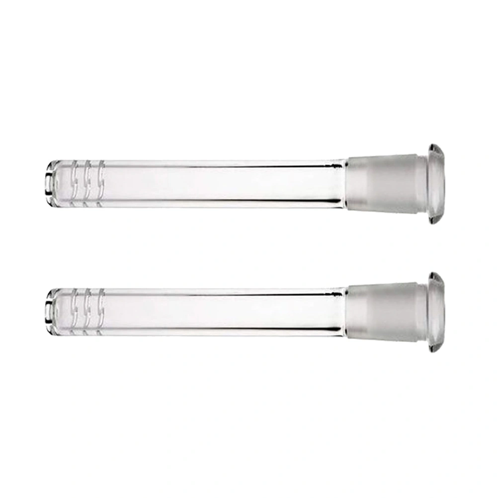 2pcs Professional Glass Stem Pipe Adapter Scientific Glass Tube Adapter
