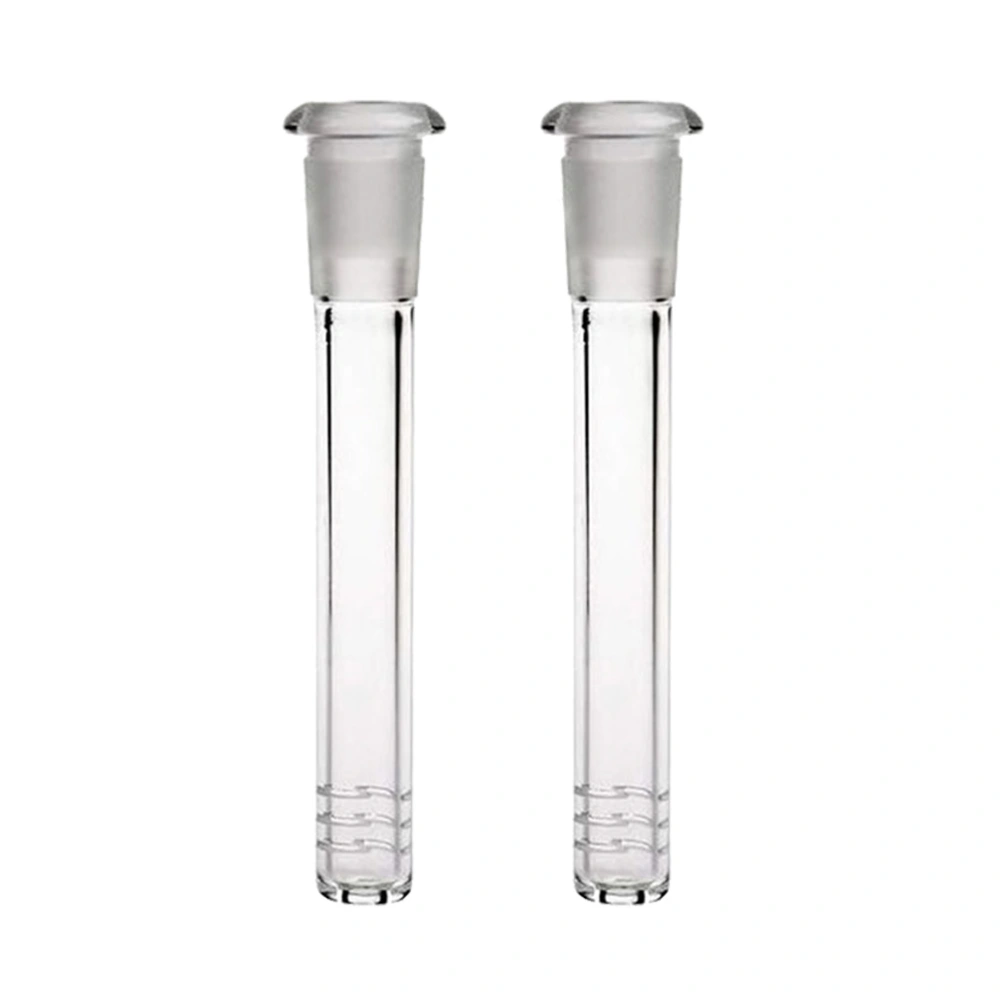 2pcs Professional Glass Stem Pipe Adapter Scientific Glass Tube Adapter