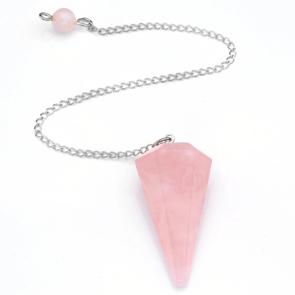 Quartz Crystal Gemstone Dowser Pendulum (Rosy)