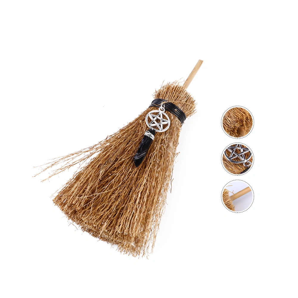 1Pc Creative Witch Broom Pendant Halloween Broom Ornament Lovely Party Props