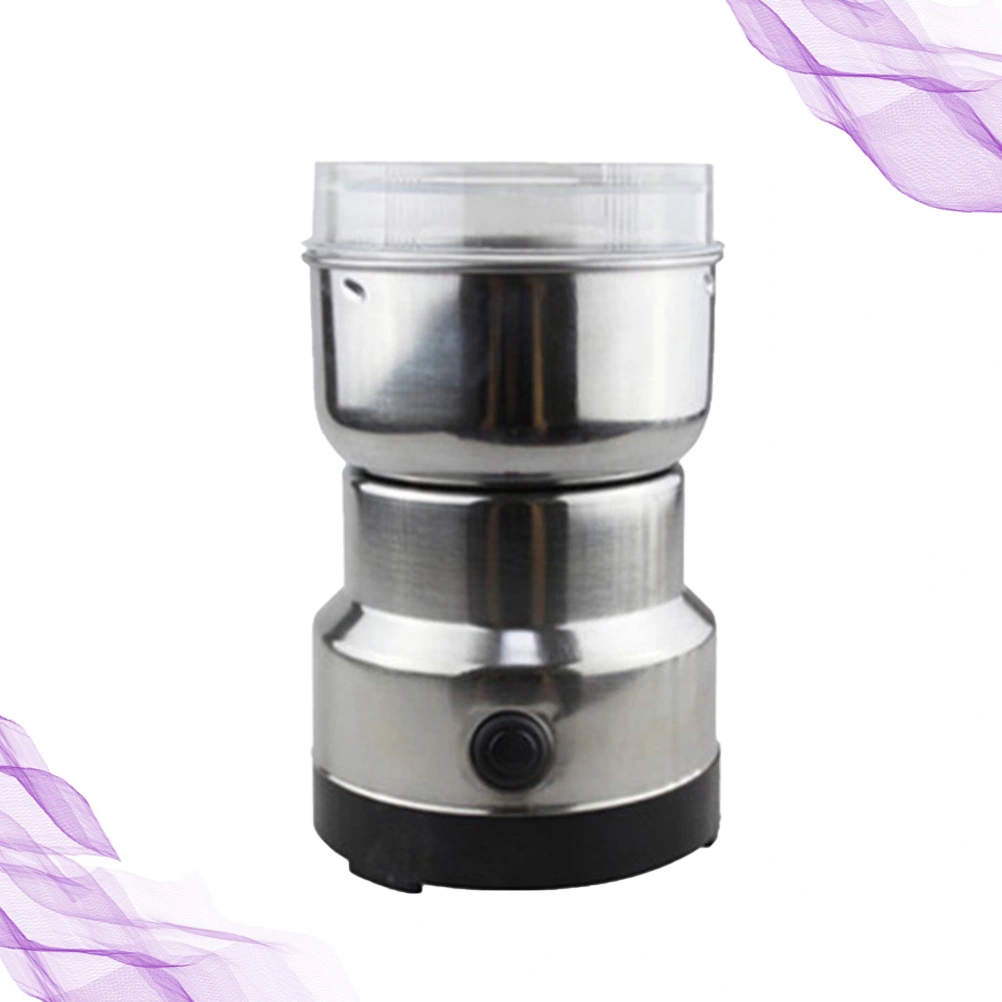150W Electric Powder Grinder Stainless Steel Grinding Machine for Coffee Beans Nuts Grains Spice with UK Plug (Equipped with UK Plug Converter)