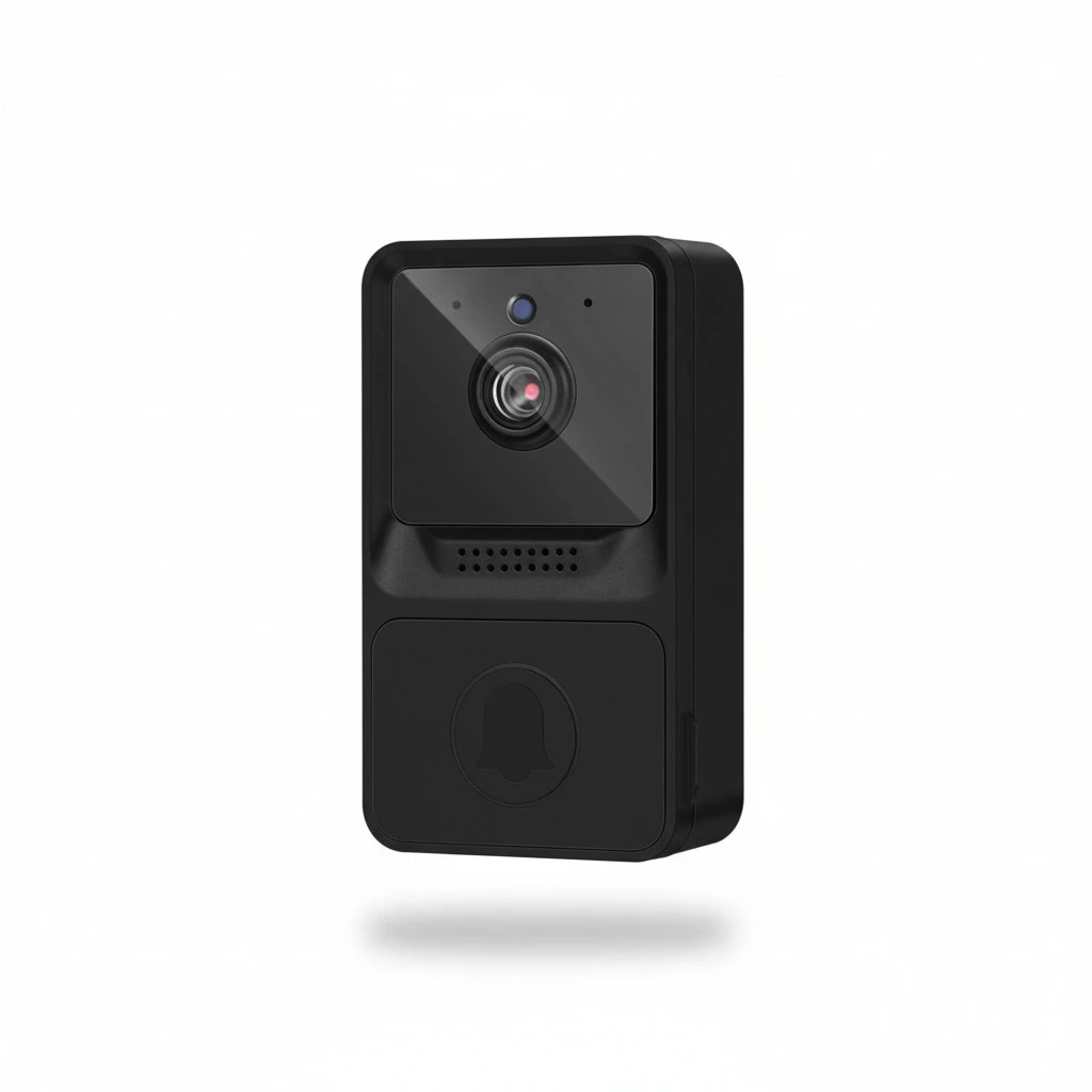 Wireless Remote Video Doorbell Smart Doorbell Intercom WiFi Anti-Theft Doorbell for Home Dorm Office (Black)