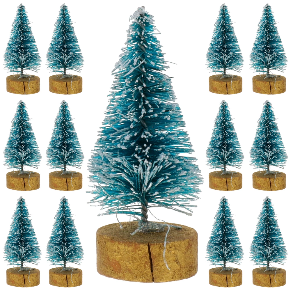 24pcs Mini Christmas Tree Decor Desktop Adornment Party Supplies for Home Shop