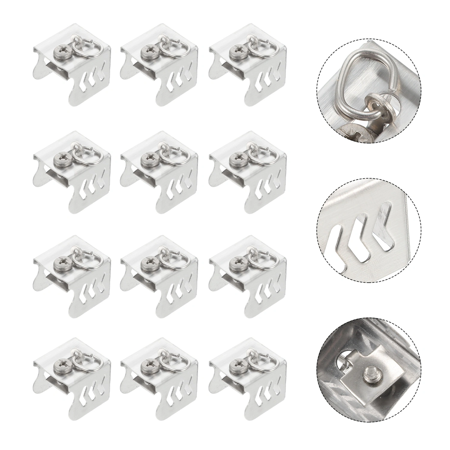 20pcs Window Curtain Rod End Stainless Steel Sealing Plug Curtain Rod Finials