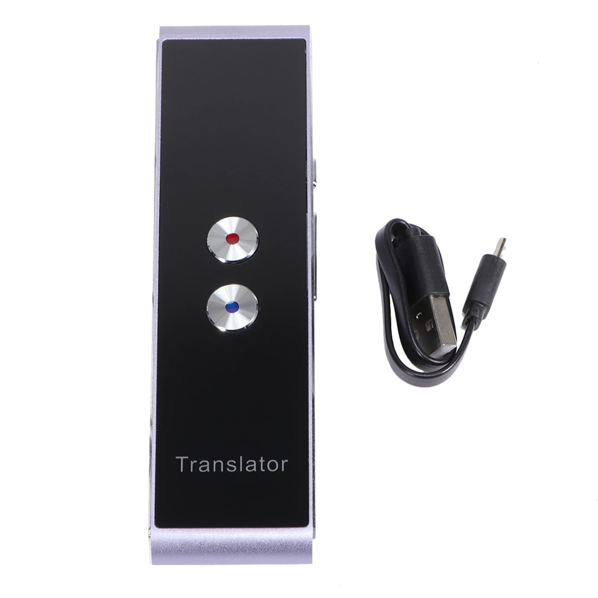Portable Smart Voice Translator Two-Way Real Time Multi-Language Translation Photo Translator for Learning Travelling Business (Silver)