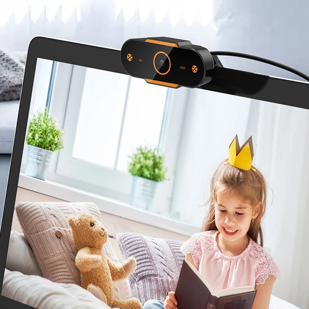 1pc Adjustable Base Webcam Net Course Live Broadcast Camera with Mic (1080P)