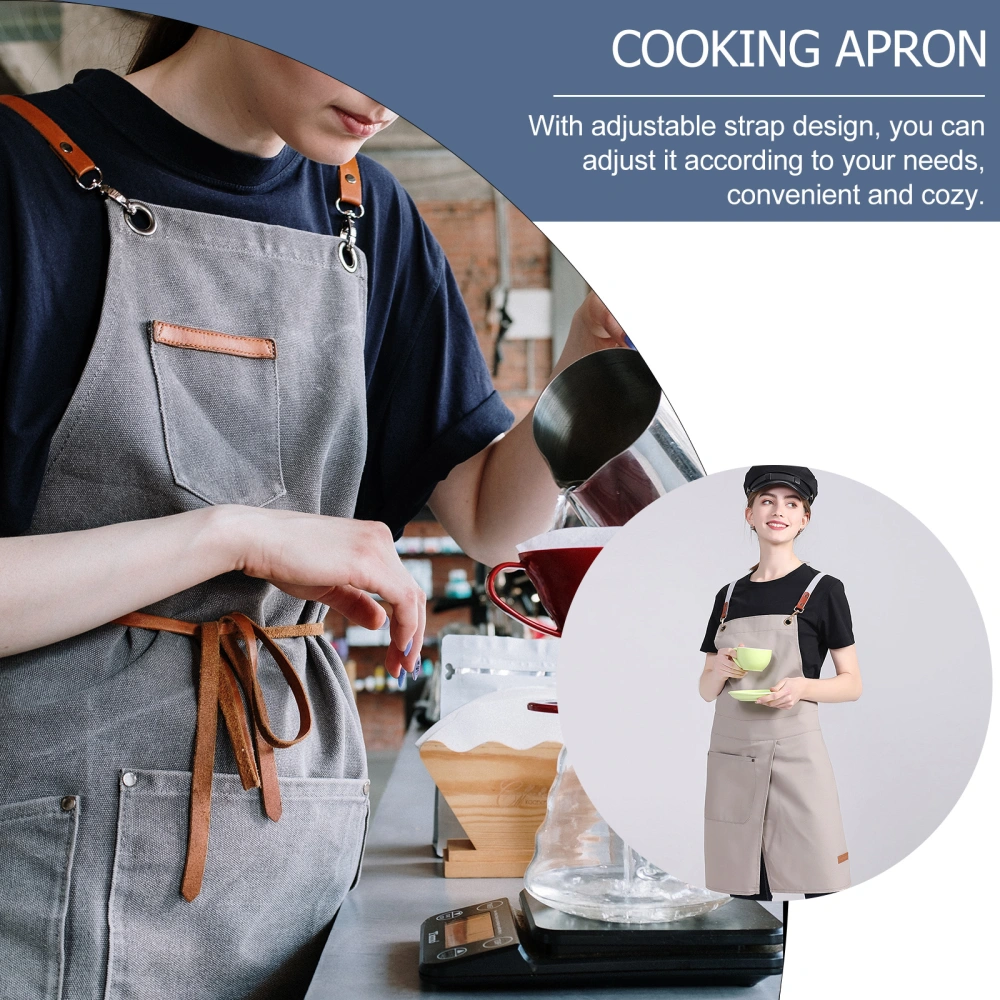 Chef Apron Kitchen Cooking Apron Coffee Apron Chef Bib Apron for Cooking