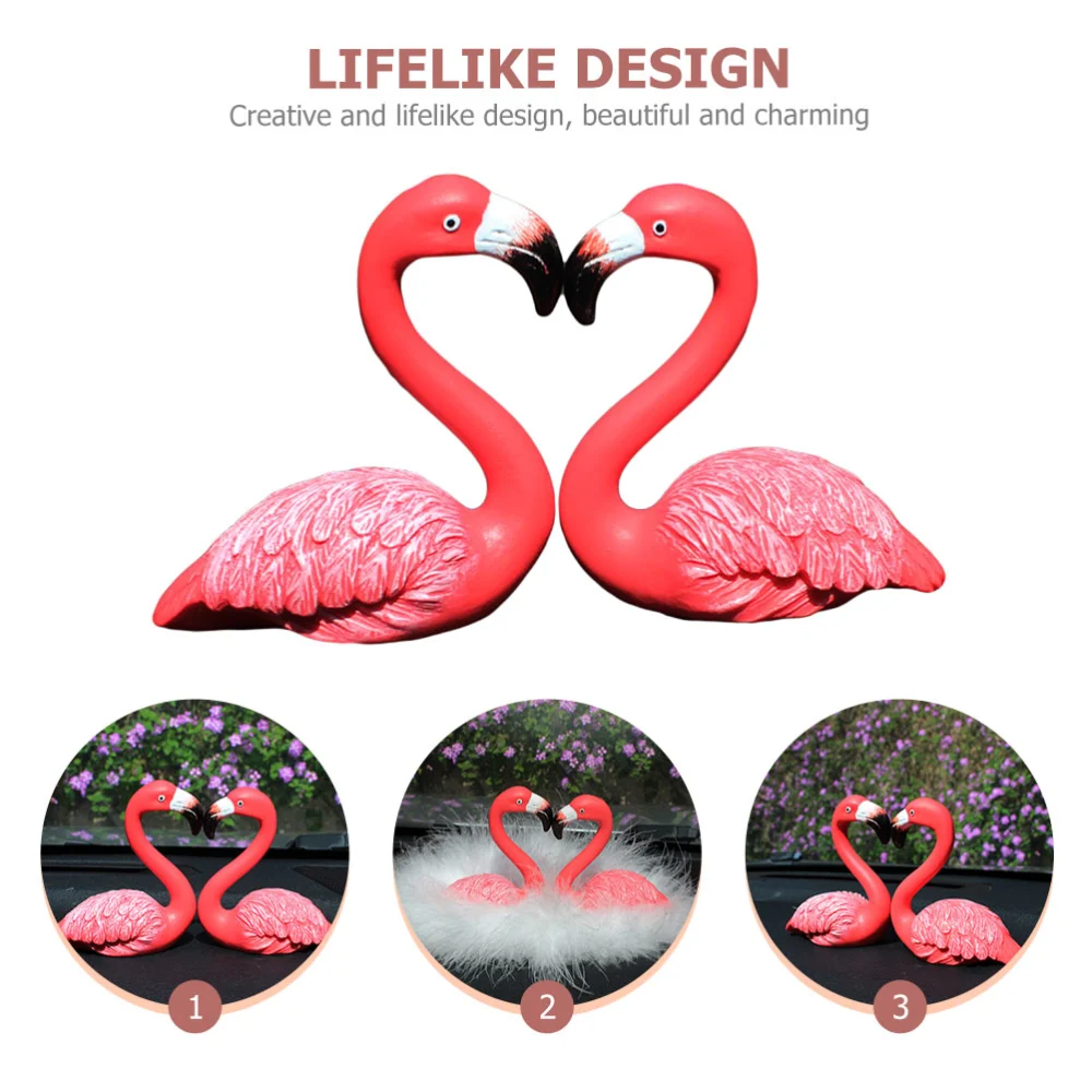 1 Pair Creative Flamingo Model Simulated Flamingo Decor Flamingo Figurine Home Decor