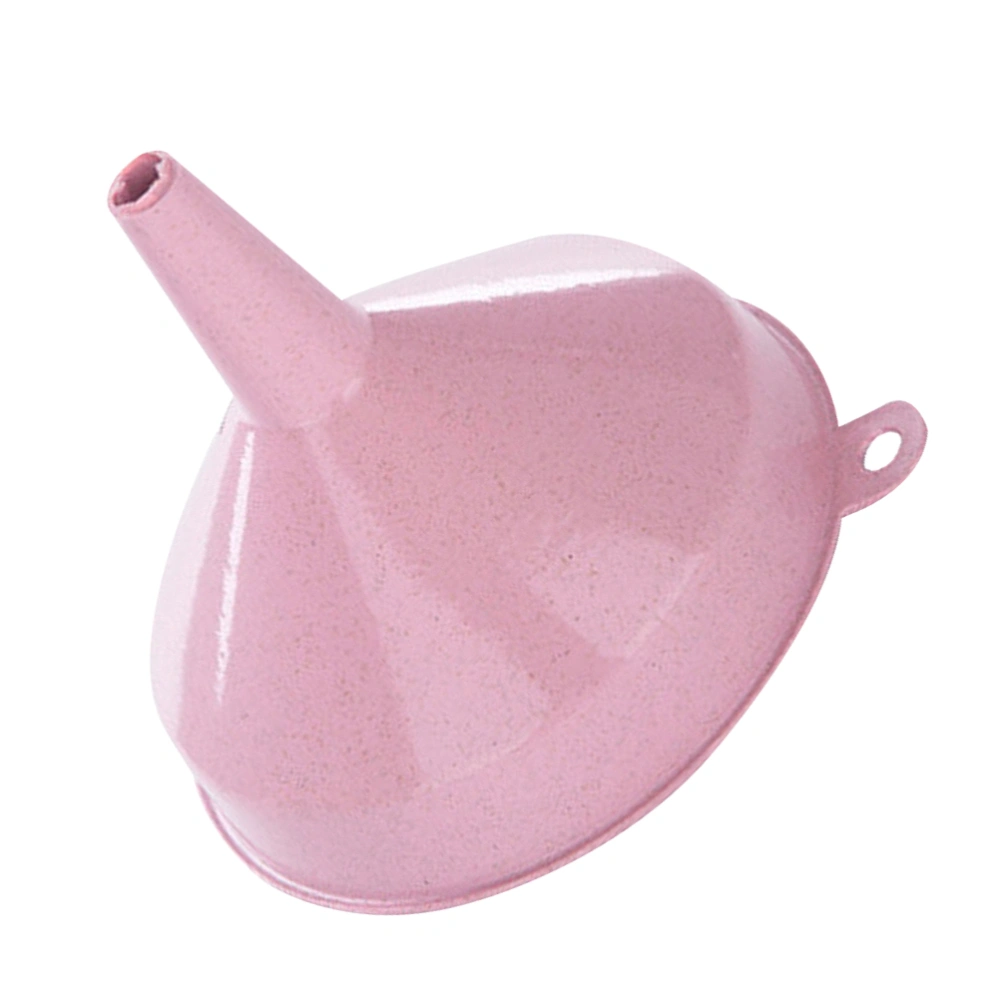 Kitchen Wheat Straw Funnel Liquid Oil Pour Transferring Round Mouth Funnel Hopper Gadget Tool Size S for Household Kitchen (Pink)