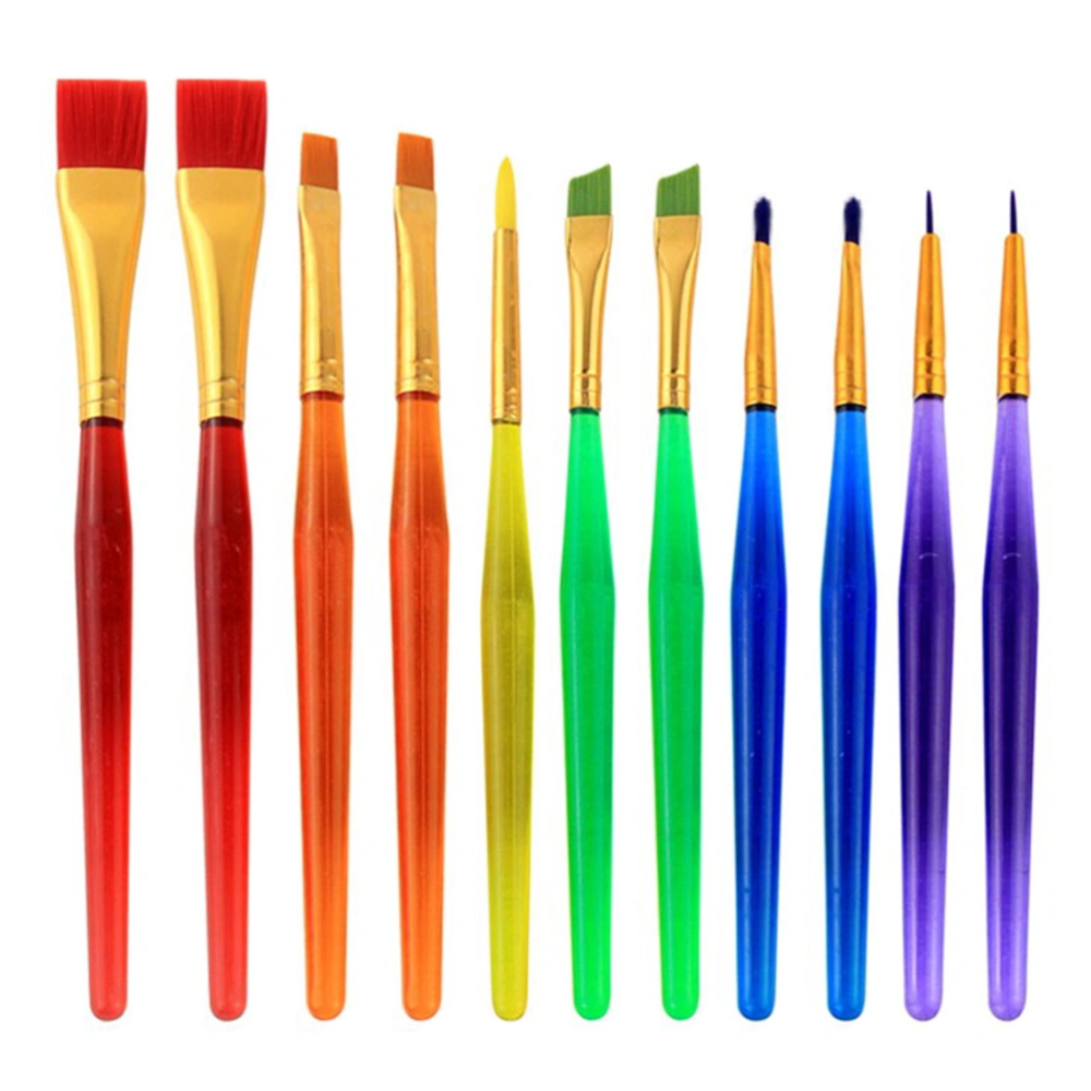 2 Sets/12PCS Kids Painting Pens Candy Color Handle Watercolor Brushes Kids DIY Graffiti Pens Drawing Pens