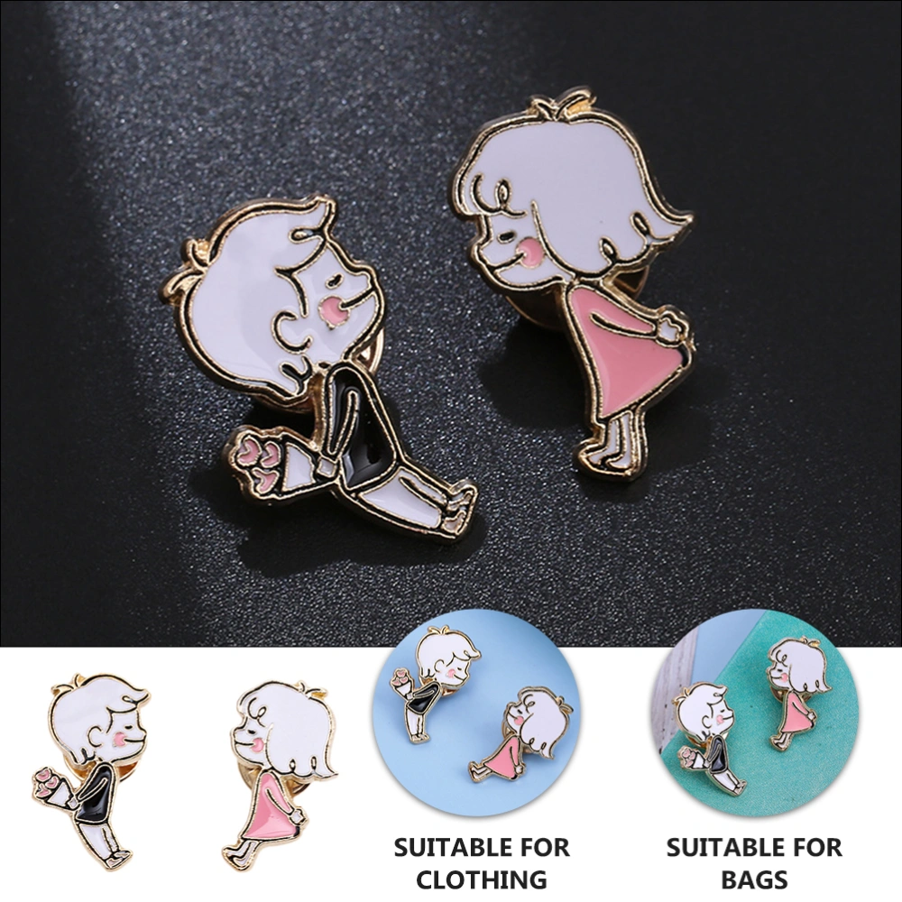 4pcs Creative Cartoon Anime Boys Girls Brooch Women Fashion Clothing Jewelry