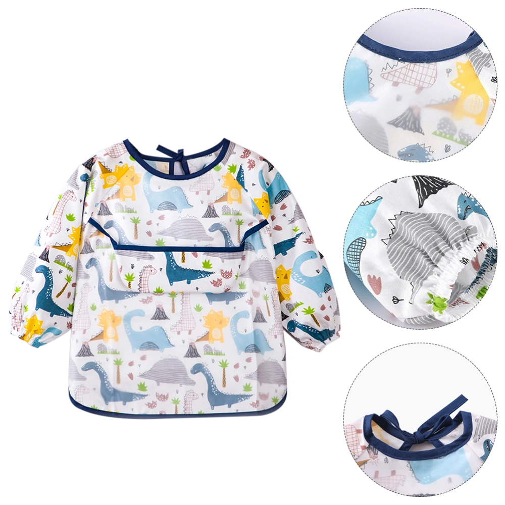 Infant Baby Cotton Clothes Waterproof Sleeve Bib Toddler Feeding Smock Apron