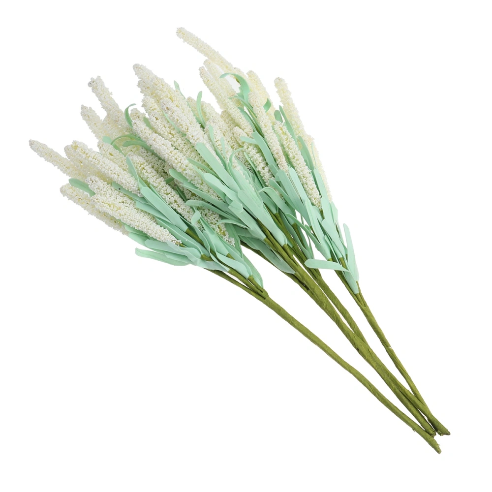 10pcs Flora Lavender Bouquet Simulation Flower for Wedding Living Room Car Decoration Artificiales Flowers Plants (Off-white Color)