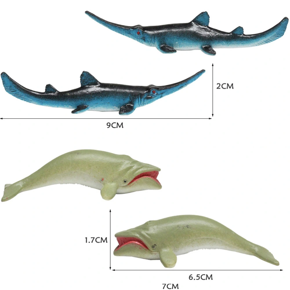 12pcs Simulation Sea Animal Model Marine Animal Set Shark Dolphin Whale Model for Children