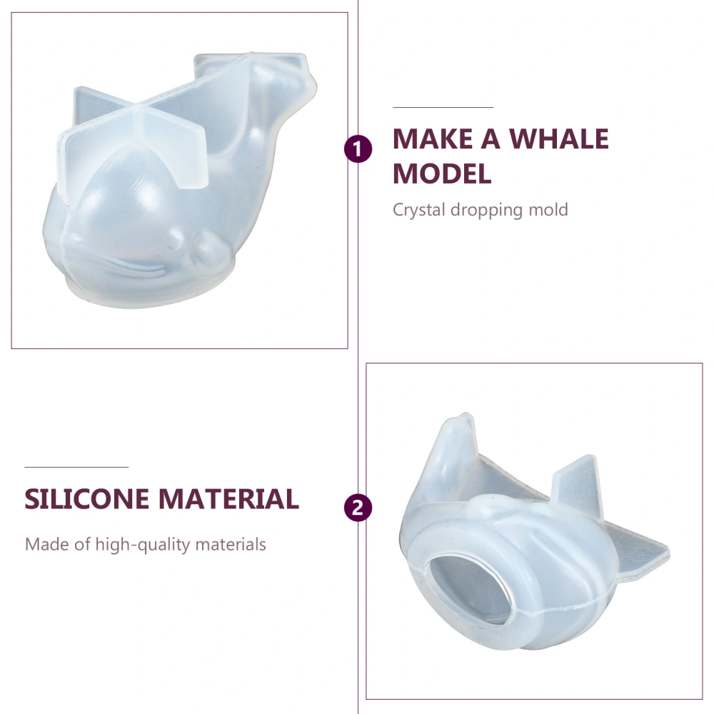 1Pc Handmade Whale Craft Mold Silicone Whale DIY Mould Whale Casting Mold