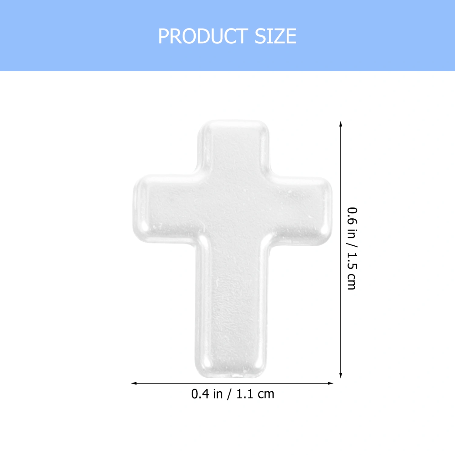 60Pcs Jewelry Making Beads Handmade Crafts Cross Shaped Beads Loose Beads Spacer Beads