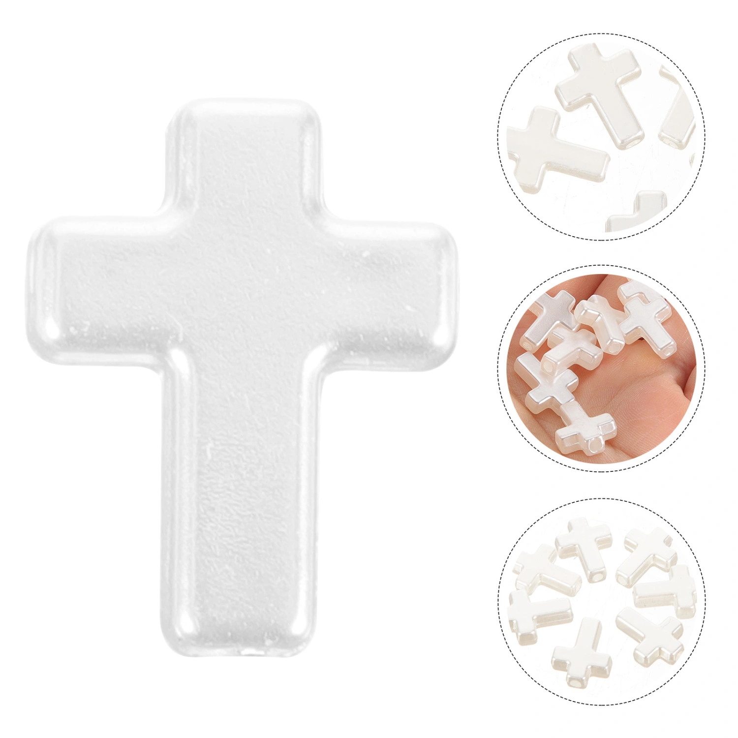 60Pcs Jewelry Making Beads Handmade Crafts Cross Shaped Beads Loose Beads Spacer Beads