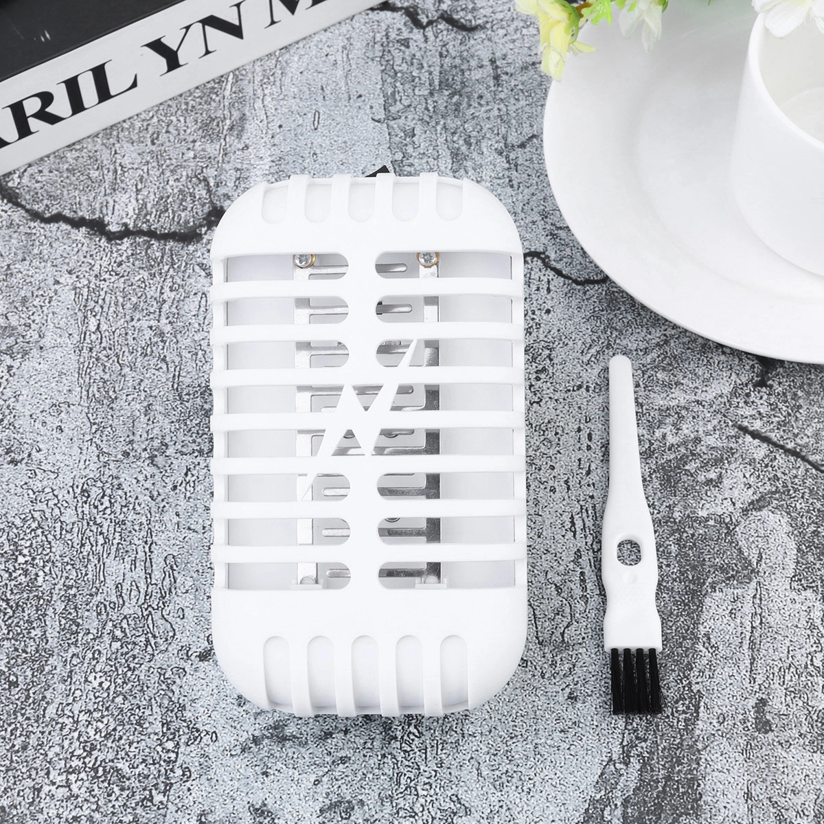 Electric Mosquito Lamp Ultraviolet Mosquito Light LED Bug Zapper Safe Mosquito Trap (White, With EU Plug)