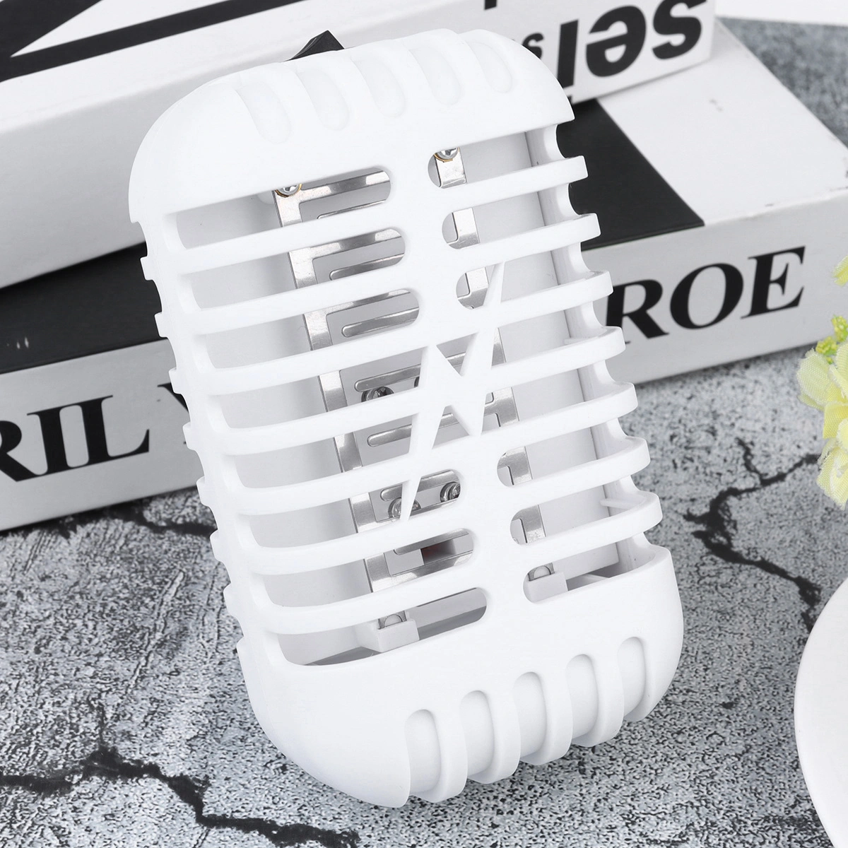 Electric Mosquito Lamp Ultraviolet Mosquito Light LED Bug Zapper Safe Mosquito Trap (White, With EU Plug)