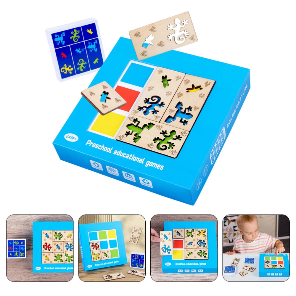 1 Set of Color Capture Board Game Kids Color Matching Toy Children Interactive Toy