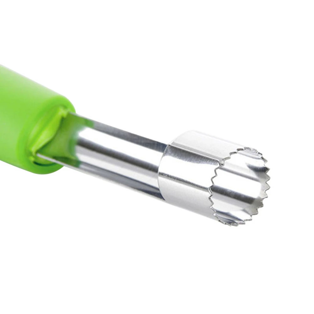 Stainless Steel Cored Apple Fruit Nuclear Device Fruit Core Separator Kitchen Tool (Green)