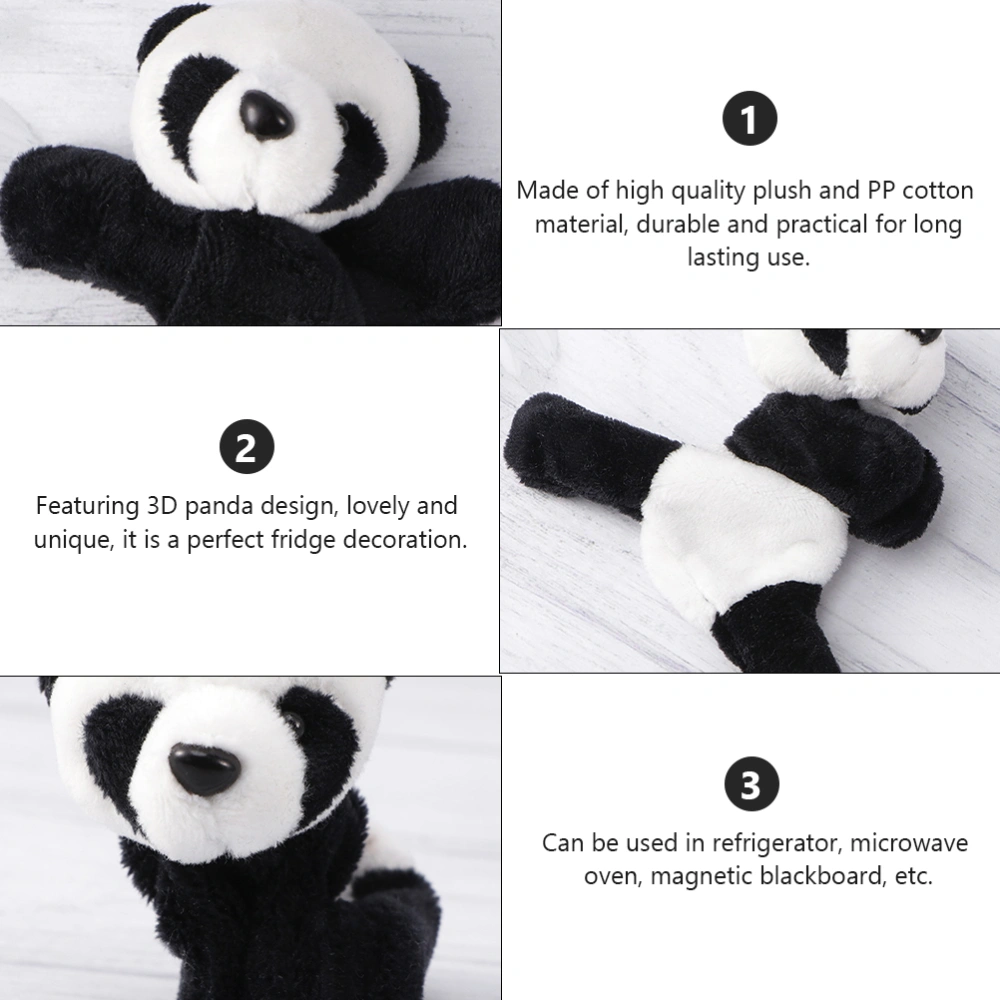 3Pcs Panda Fridge Magnets Cartoon Refrigerator Magnet Plush Panda Fridge Sticker