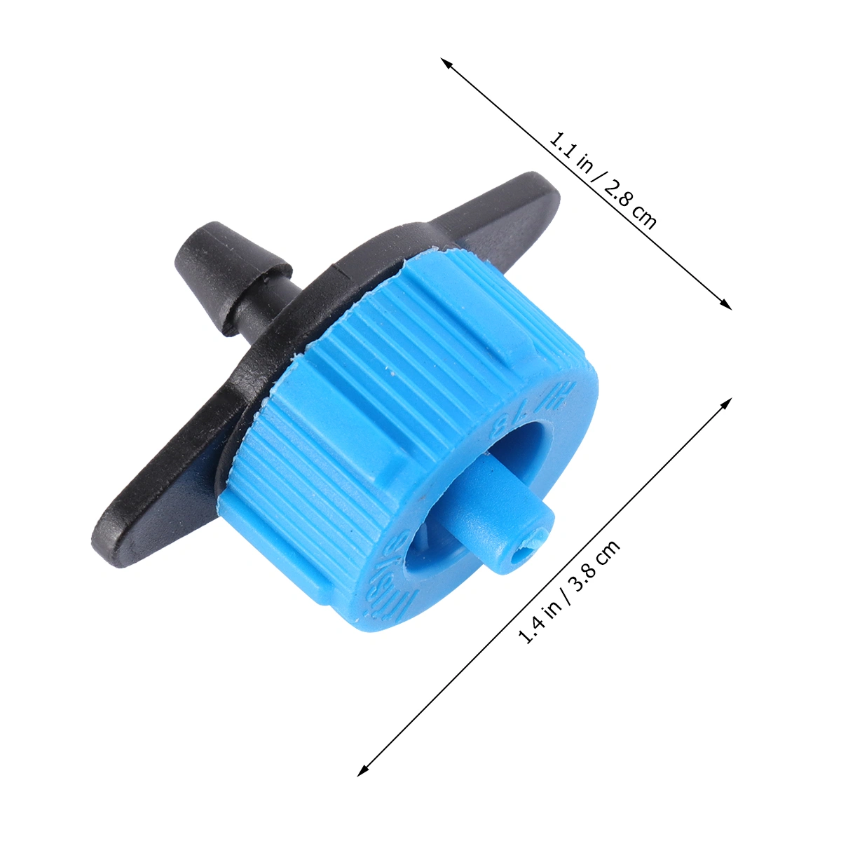 40pcs 8L Pressure-compensated Dripper Water-saving Fertilizer Drip Irrigation Dripper Irrigation Water Dripper for Garden Lawn Potting (Blue)
