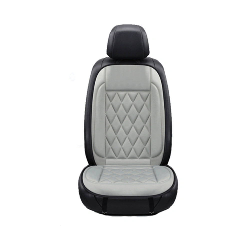 Automatic Heated Car Seat Cushion Temperature Control Seat Pad Car Seat Heater Heated Seat Cover (Grey 24V)