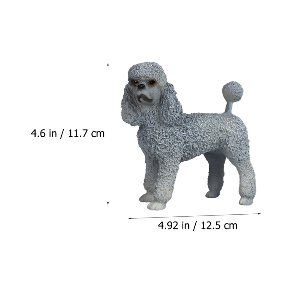 Plastic Dog Statue Simulated Dog Adornment Animal Design Desktop Ornament