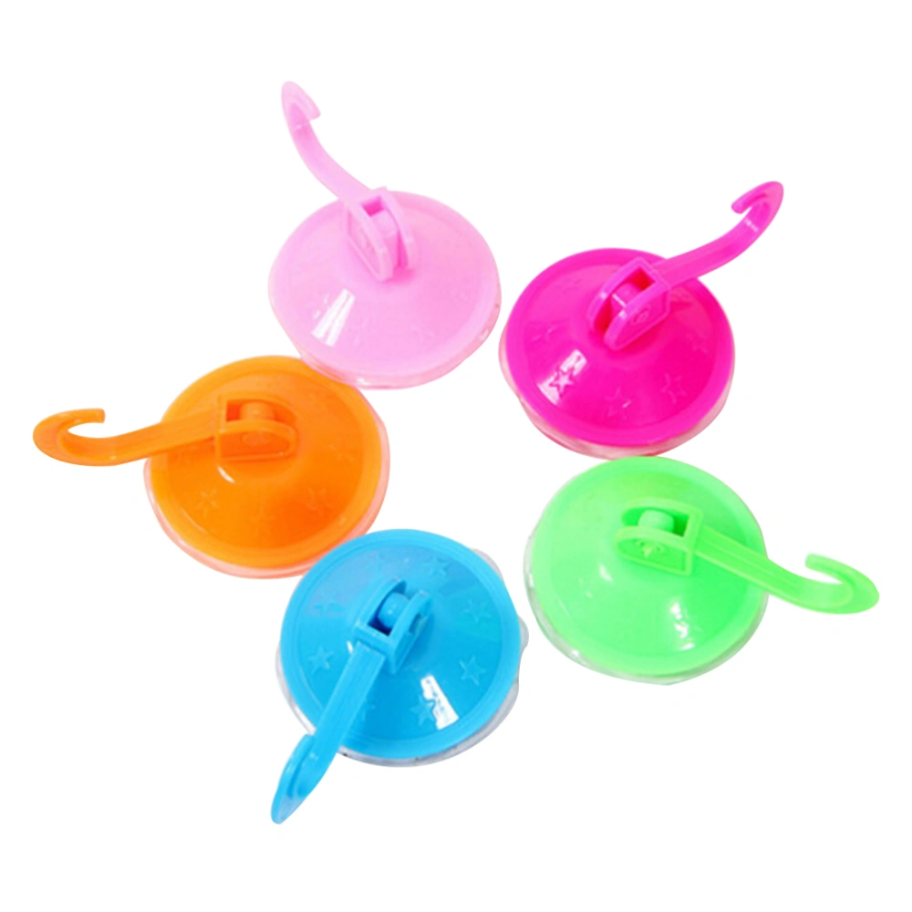 Removable Bathroom Kitchen Wall Vacuum Suction Cup Hook Hangers (Random Color and Style)