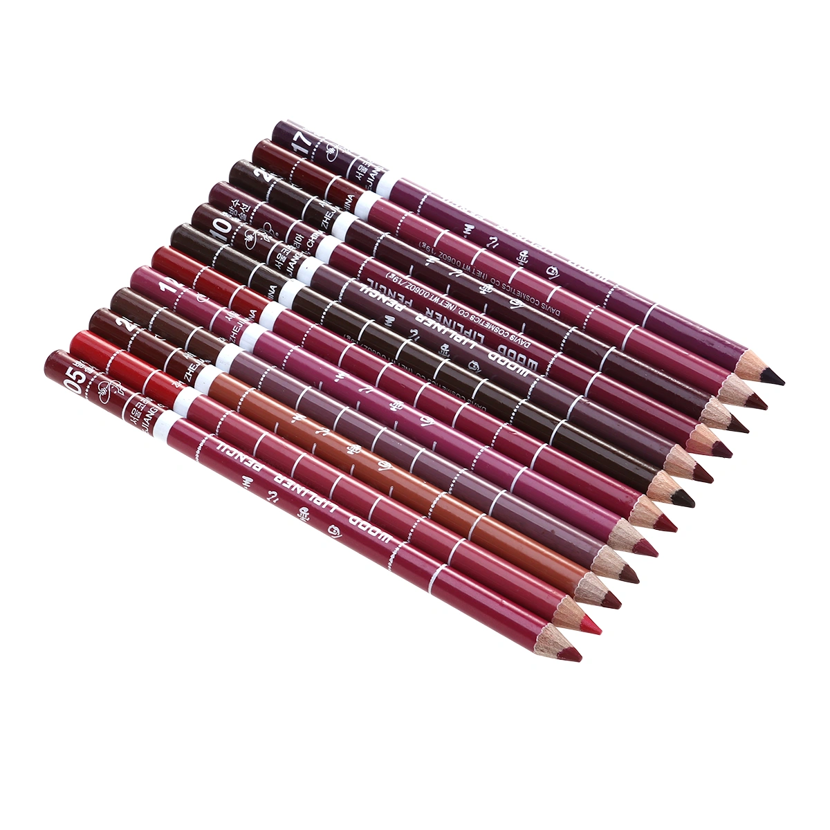 12pcs Women's Professional Makeup Lipliner Waterproof Lip Liner Pencil Set (Random Color)