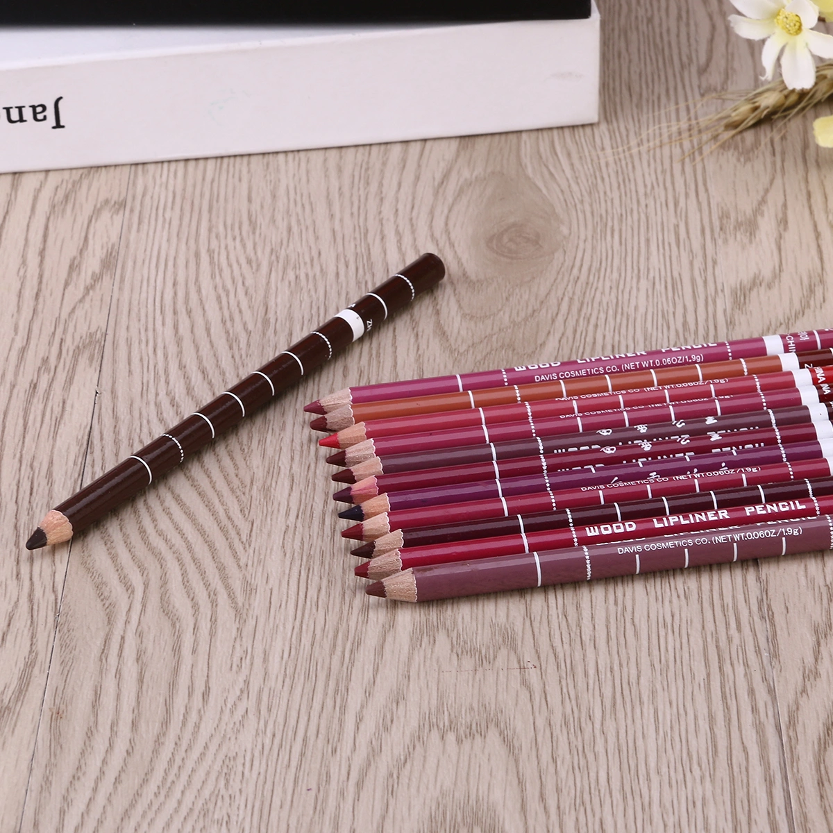12pcs Women's Professional Makeup Lipliner Waterproof Lip Liner Pencil Set (Random Color)