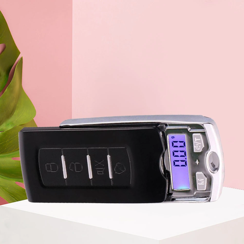 200g/0.01 Mini Car Key Design Gram Jewelry Scale Portable Tea Gold Medicine Electronic Scale without Battery Included