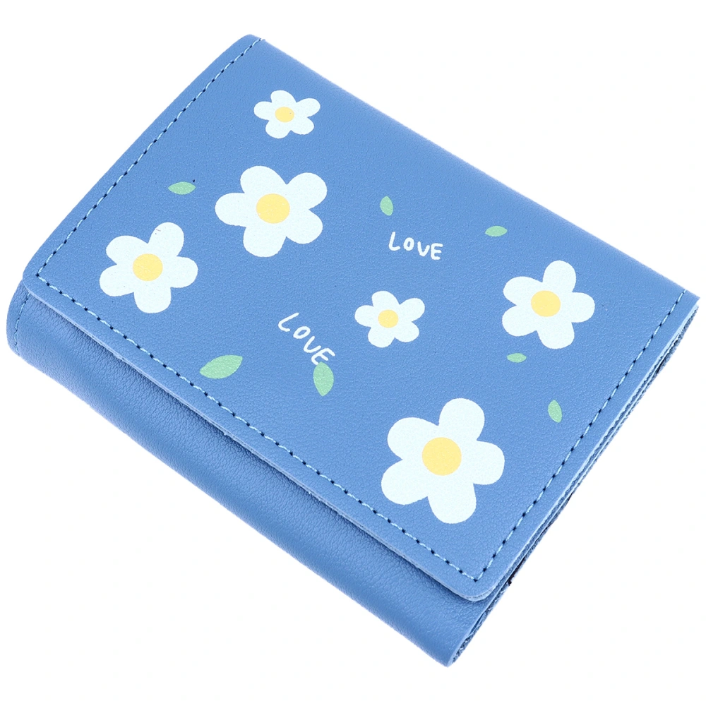 1PC Short Wallet Women Printing Wallet Portable Storage Pouch Three Fold Bag