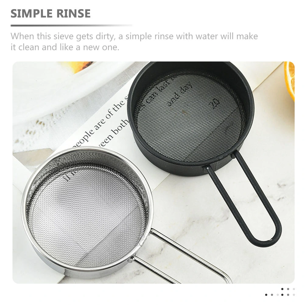 2pcs Stainless Steel Flour Sieves Baking Tools Household Flour Sieves Baking Supplies