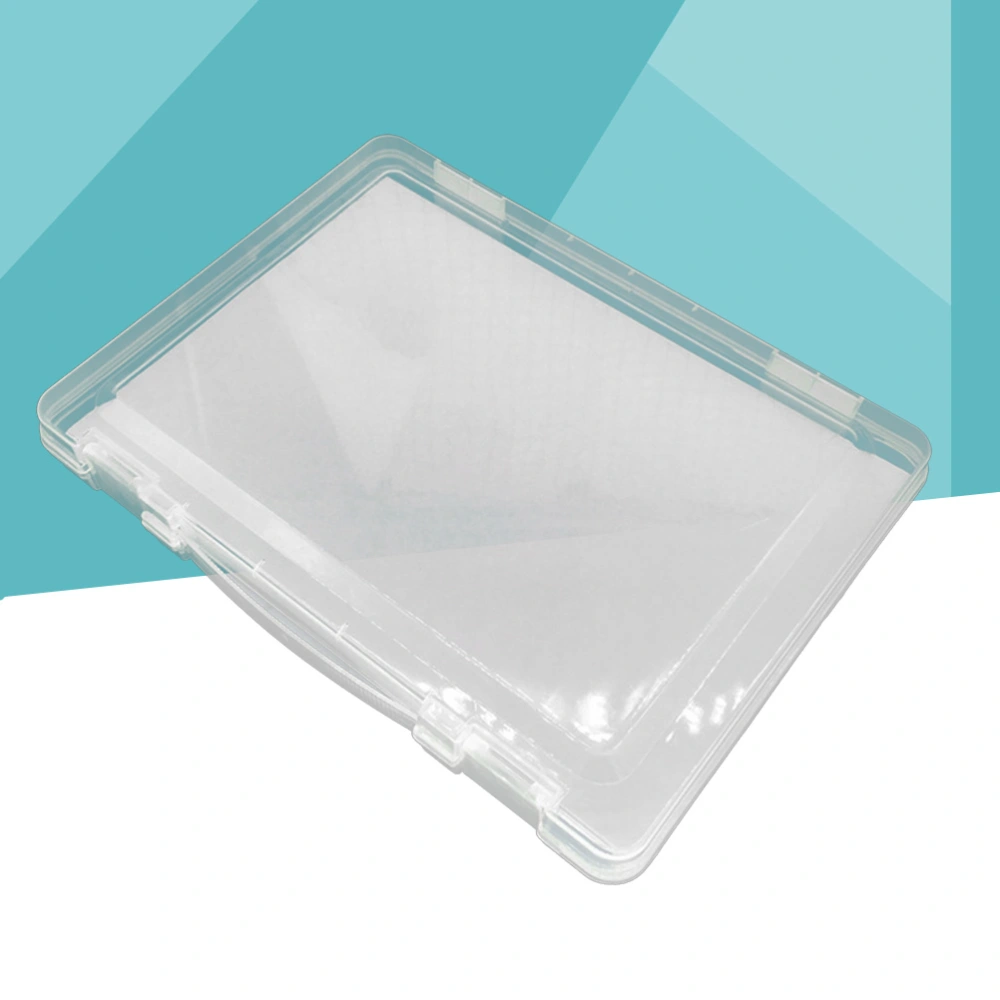 Plastic File Case Clear A4 File Document Organizer Strong File Storage Bin 32x23x4.5cm